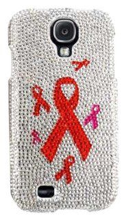 Cell Armor SAMGS4 SNAP FD269 Full Diamond Snap On Case for Samsung Galaxy S4   Retail Packaging   Breast Cancer Ribbon: Cell Phones & Accessories