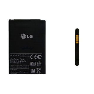 Lg Electronics M&L Mobiles  2X Battery Bl 44Jn Genuine For Lg P970 Optimus Black: Cell Phones & Accessories