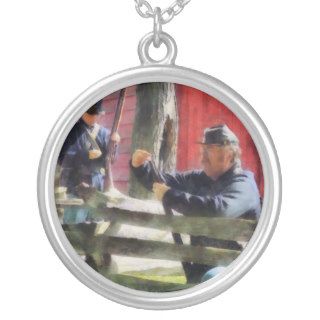 Union Soldier Loading Rifle Necklaces