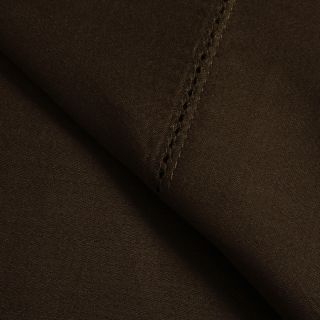 Elite Home Products Camden Hemstitch Egyptian Cotton Sheet Set Brown Size Twin