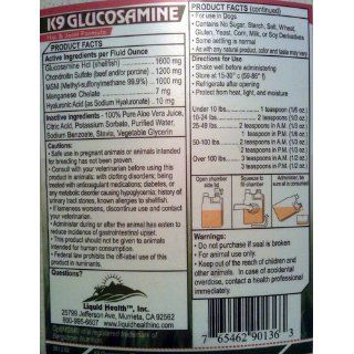 Liquid Health K 9 Glucosamine with OptiMSM, Hip and Joint Formula, 32 Ounce Unit : Pet Bone And Joint Supplements : Kitchen & Dining