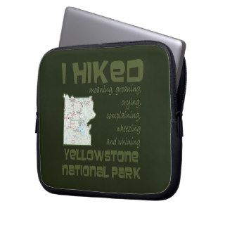 I Hiked Yellowstone National Park Funny Hiking 2 Laptop Computer Sleeve