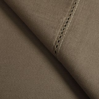 Elite Home Products Camden Hemstitch Egyptian Cotton Sheet Set Tan Size Twin