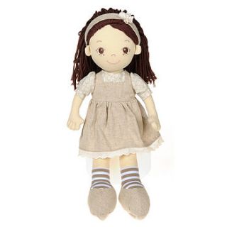 nancy natural dress rag doll  by lytton and lily vintage home & garden
