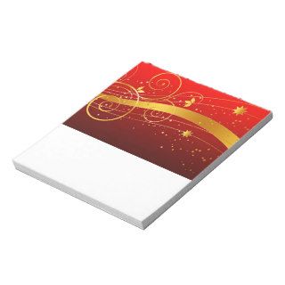 Red and golden Christmas Memo Pad