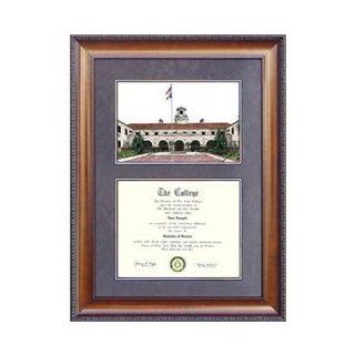 Texas A&M University, Kingsville Suede Mat Diploma Frame with Lithograph : Sports & Outdoors