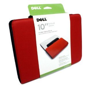 Genuine Dell Inspiron Mini 10, Inspiron iM1012 799OBK Mini 1012, Inspiron Mini 1011, HP Mini 1104, Acer AOD270 1375 Netbook Carrying Sleeve FA330, Maximum Netbook Dimensions: 10.4" x 7.7" x 1.2", Red Cloth Cover With Soft Black Interior, Fle