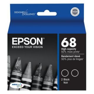 Epson 68 High Capacity Black Ink Cartridges 2 pk.