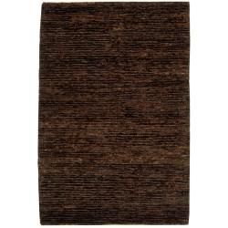 Hand knotted All natural Earth Brown Hemp Rug (8 X 10)