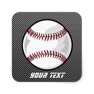 Carbon Fiber look Baseball Square Sticker