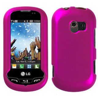 Asmyna LGVN271HPCSO212NP Titanium Premium Durable Rubberized Protective Case for LG Extravert N271   1 Pack   Retail Packaging   Hot Pink: Cell Phones & Accessories
