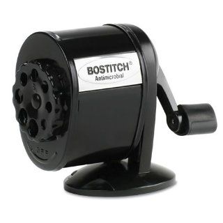 Stanley Bostitch MPS1BLK 8 Hole Antimicrobial Manual Pencil Sharpener : Wall Mounted Pencil Sharpener : Electronics