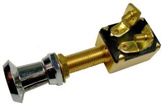 Pico 5528A 6 or 12 Volt Push Pull Switch Brass with Chrome Plated Knob SPST 25 per Package: Automotive