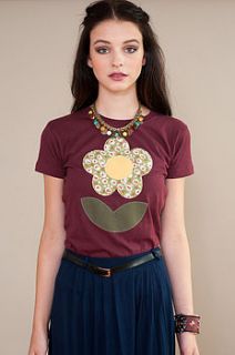 scandinavian retro flower t shirt by not for ponies
