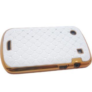 luxury designer quilted case cover for Blackberry Bold 9900/9930 case/cover White and Gold: Cell Phones & Accessories