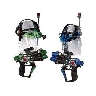 Lazer Tag Mobile Attack Blaster Set with 2 Guns & 2 Headsets (Colors May Vary, Blue/Green/Red): Toys & Games