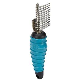 Master Grooming Tools Steel 12 Blades Dematting Ergonomic Pet Comb with Rubber Handle : Pet Supplies