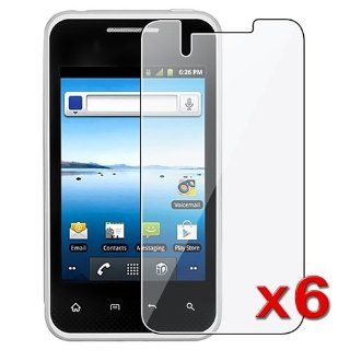 eForCity 6 packs Reusable Screen Protectors Compatible With LG Optimus Elite LS696: Cell Phones & Accessories
