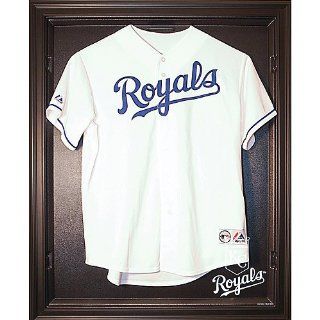 Caseworks Kansas City Royals Removable Face Jersey Display (Black, Brown, Mahogany)  Sports Related Display Cases  Sports & Outdoors