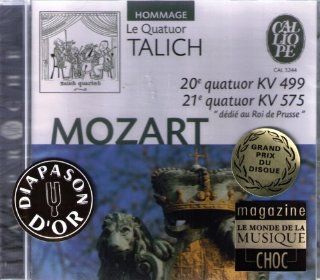 The Talich Quartet Plays Mozart: String Quartet No. 21 in D Major, K 575 ("Prussian"); String Quartet No. 20 in D Major, K 499 ("Hoffmeister"); Violin Sonata in C Major, K 296: Music