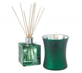 Virginia Candle Holiday 9oz._ Woodwick Candle & Reed Diffuser Set —