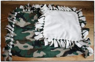 handmade fleece fringed blanket by cotton fairies