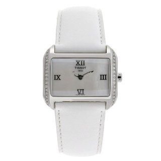Tissot Women's T023.309.16.113.01 T Wave Mother Of Pearl Dial Leather Strap Watch at  Women's Watch store.