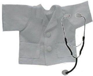Doctor or Vet Lab Coat and Stethescope Outfit fits 8" 10" Stuffed Animals like Webkinz, Shining Star and 8"   10" Stuffed Animals: Toys & Games