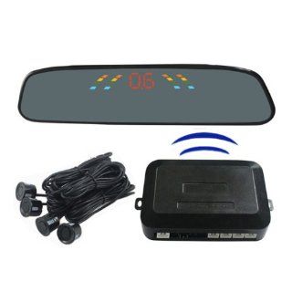 AUBIG PZ306 W LED Wireless Car Parking Sensor Backup Reverse Rear View Radar Alert Alarm System with 4 Sensors: Automotive