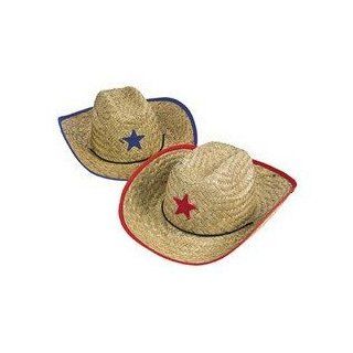 Toy / Game Retro Toys Childs Straw Cowboy Hat With Plastic Star (1 Dozen)   Bulk   Makes Great Party Favors: Toys & Games