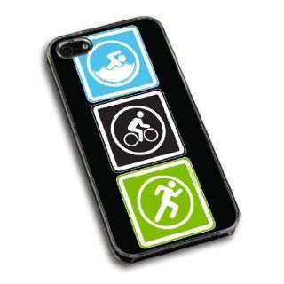 Triathlon Swim Bike Run Blocks iPhone Case (iPhone 5): Cell Phones & Accessories