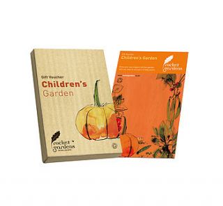 children’s garden gift voucher by rocket gardens