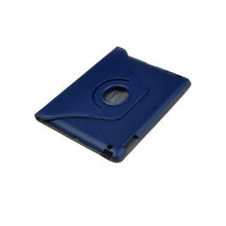 BestDealUSA Deep Blue 360 Degree Rotation Faux Leather Hard Case Stand Cover for iPad 3: Computers & Accessories
