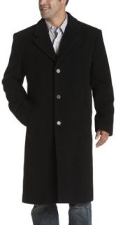 London Fog Men's 100% Wool Single Breasted Top Coat, Black, 36R at  Mens Clothing store
