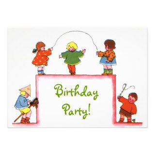 Vintage Birthday Party Invitations Children