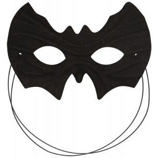 BATMAN MASK MASQUERADE SUPER HERO FANCY DRESS COSTUME BLACK HALF BAT MASK: Clothing