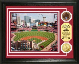 St. Louis Cardinals Busch Stadium Gold & Infield Dirt Coin Photo Mint : Picture Lights : Sports & Outdoors