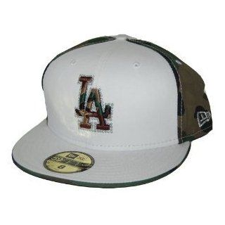New Los Angeles Dodgers Custom New Era Official Fitted Hat   White / Camo 7 3/4 : Sports Fan Baseball Caps : Sports & Outdoors