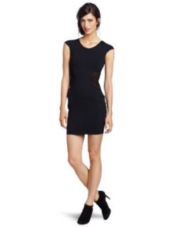 David Lerner Women's Chiffon Side Dress, Black, Large at  Womens Clothing store