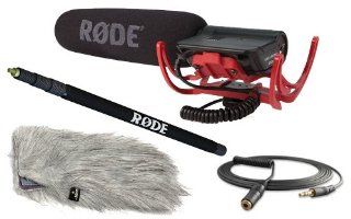 Rode Condenser Shotgun Video Mic with Rycote and Rode DeadCat Wind Sheild, Rode Mini Boompole and Rode 10' Cable: Computers & Accessories