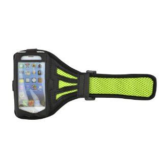 Fluorescent green / Black Adjustable Fenestral Fabric sport running Armband for Apple iPhone 5 / iphone 5S / iphone 4 / iphone 3 / iPod Touch: Cell Phones & Accessories