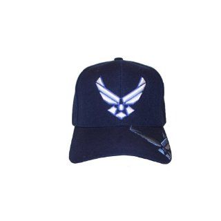 Cool Blue 3D Embroidered United States Air Force Logo on Crown and Brim: Sports & Outdoors