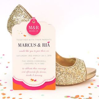 cute as candy luxe invitation set by eagle eyed bride