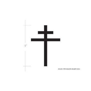 (2x) 5" Patriarchal Cross Logo Sticker Vinyl Decals: Automotive