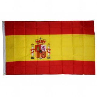 MaxSale Outdoor Indoor SPAIN SPANISH FLAG 5FT X 3FT 2 EYELETS FOR HANGING: Toys & Games