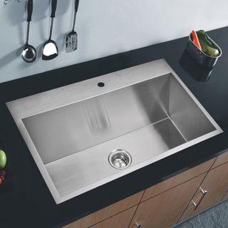 Water Creation 'SSS TS 3322A' 33x22 inch Stainless Steel Drop in Kitchen Sink Set Water Creation Kitchen Sinks