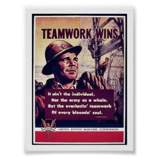 Teamwork Wines Poster