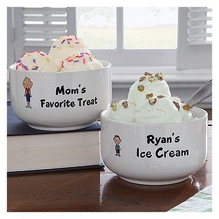 Personalized Ice Cream Bowls   Family Characters Dessert Bowls Kitchen & Dining