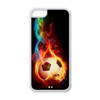 Fashion Soccer Ball Personalized iPhone 5C Rubber Silicone Case Cover  CCINO Cell Phones & Accessories
