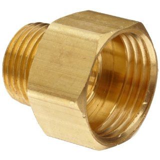 Anderson Metals Brass Garden Hose Fitting, Connector, 3/4" Female Hose ID x 1/2" Male Pipe Industrial Pipe Fittings